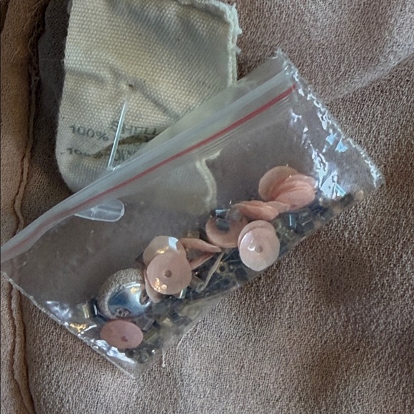 NWT Anthropologie Forever That Girl Sequined Blouse Size M V-Neck Neutral - Picture 11 of 14